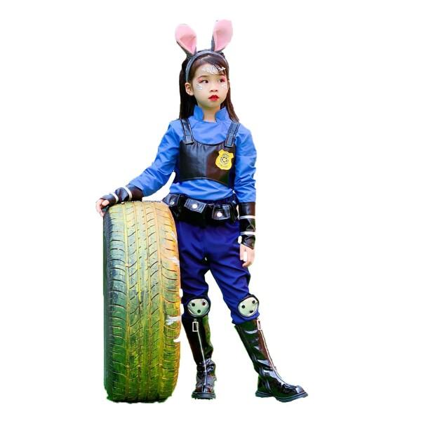 (mvivm) ジュディ・ホップス Judy Hopps 子供用 コスプレ用衣装+ 耳＋しっぽ キッ...