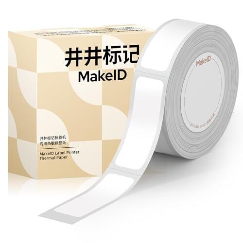 MakeID S1 Pro 耐久性のラベルプリンターテープ白色12mm 幅 7m ロールごとに210...