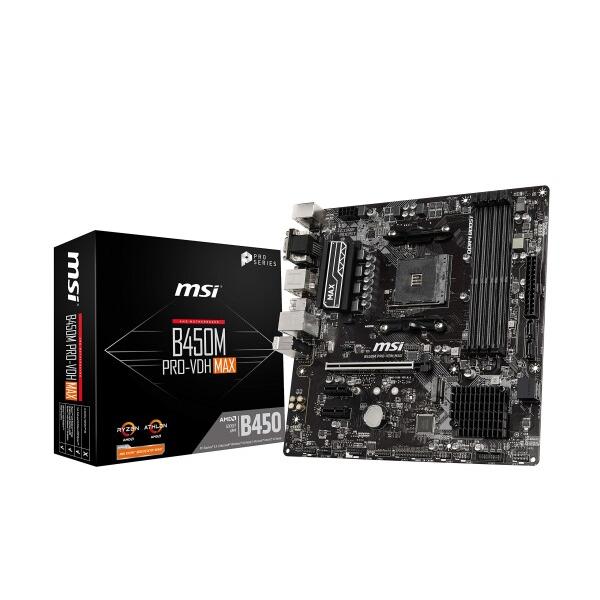 MSI B450M PRO-VDH MAX M-ATX マザーボード MB4825