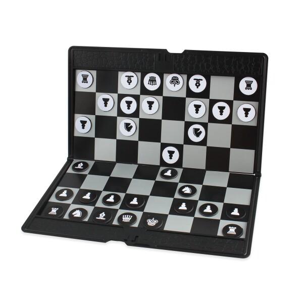 Andux 国際チェス 折りたたみ式 ミニ財布型 磁気チェスポケット ボードゲーム 収納可能 PJX...