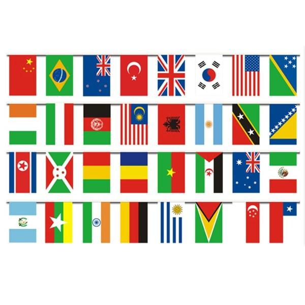 万国旗 運動会 世界 国旗 200ヶ国 連旗 体育 イベント バー 装飾 国際交流 フェスティバル