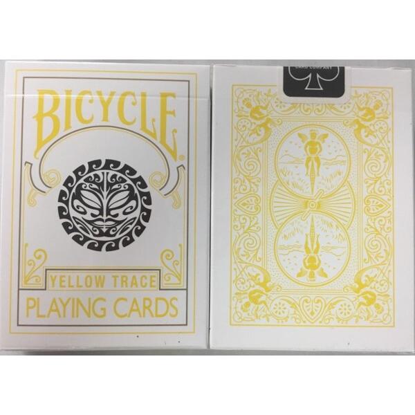 カード日月デザインを再生自転車黄色のトレース Bicycle Yellow Trace Playin...