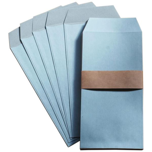カラフル ポチ袋 ブルー くすみカラー 50枚入り 9.5×18.8ｃｍ/ＡＴＭ現金封筒サイズ/お札...