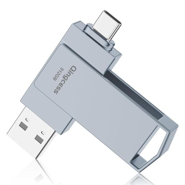 512GB大容量 USBメモリ 2IN1 大容量 高速＆Type-C メモリー フラッシュメモリ ス...