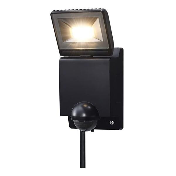 オプテックス LEDセンサーライトON/OFFタイプ LA-12(BL)(ブラック)1灯型〕