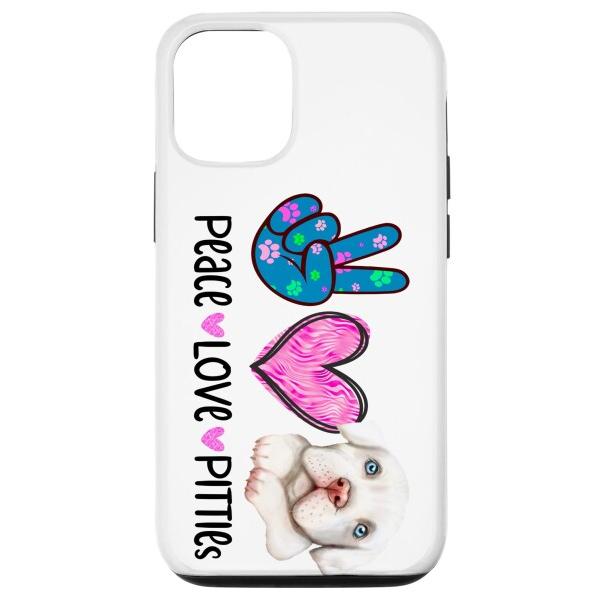 iPhone 12/12 Pro Peace Love Pitbull 子犬 飼い主 Pit Mom...