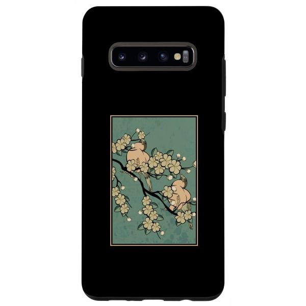 Galaxy S10+ Bird Cherry Blossoming Tree Japanese S...