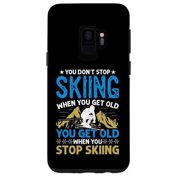 Galaxy S9 スキーは年をとってもやめない。スキーヤー・ラバー スマホケース