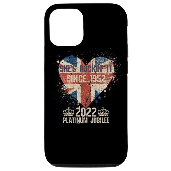 iPhone 12/12 Pro エリザベス女王プラチナジュビリー70年イギリス国旗 スマホケース