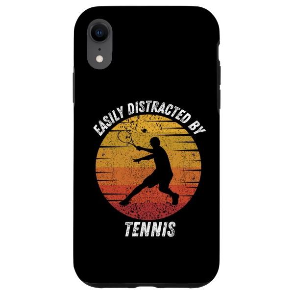 iPhone XR ヴィンテージ Easy Distracted By Tennis レトロテニス愛...