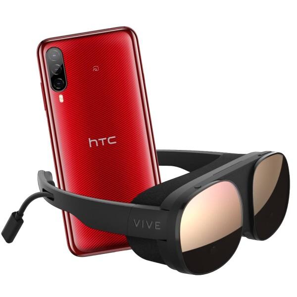 HTC SIMフリースマートフォン VRグラスセット Desire 22 pro サルサ・レッド +...