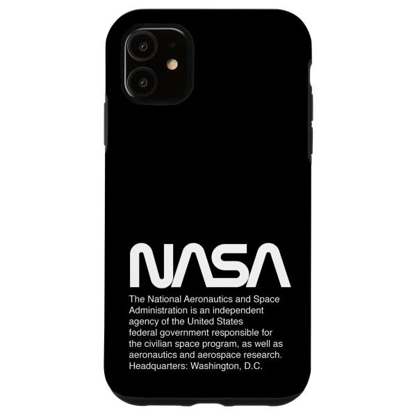 iPhone 11 NASA ワーム - NASA 法的説明テキスト NASA スマホケース