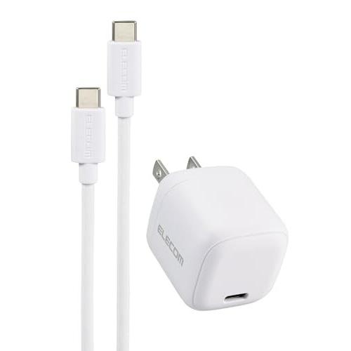 エレコム 充電器 Type-C 30W USB PD対応 USB-C 1ポート ケーブル付属 1.5...