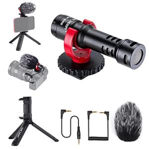 K&F Concept カメラ外付けマイクスマホ 外部マイク単一指向性