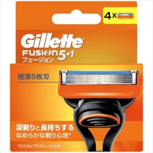 【正規品】ジレット Gillette fusion フュージョンマニュアル替刃4B カミソリ 髭剃り...
