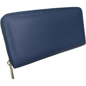 長財布 メンズ レディース カード 大容量 札束入れ 紙幣 小銭入れ ネイビー カジュアル 無地 シ...