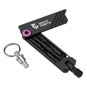 WOLF TOOTH ウルフトゥース 6-Bit Hex Wrench Multi-Tool with Keyring Bolt 11機能マルチツール パープル｜find-shop