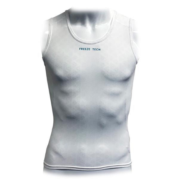FREEZE TECH フリーズテック 冷却インナーシャツ ノースリーブ メッシュタイプ ホワイト ...