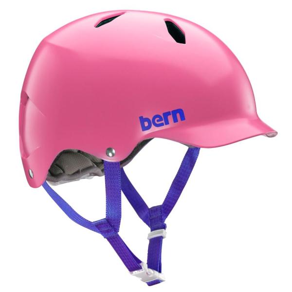 bern バーン キッズ ヘルメット 自転車 BANDITO Satin ピンク M/L