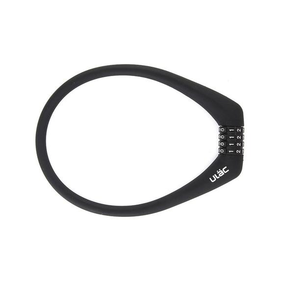 ULAC ユーラック 自転車 鍵 PRAGUE プラグ シリコンケーブルロック ブラック