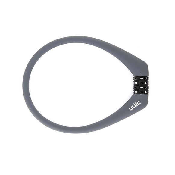 ULAC ユーラック 自転車 鍵 PRAGUE プラグ シリコンケーブルロック グレー