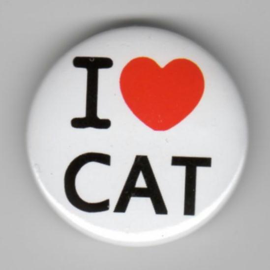 缶バッジ（Ｉ　ラブ　ＣＡＴ）
