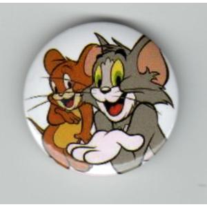 トムとジェリー 缶バッジ 1980年製 希少】【ヴィンテージ】 トムとジェリー 1980年製 缶バッジ 日本製