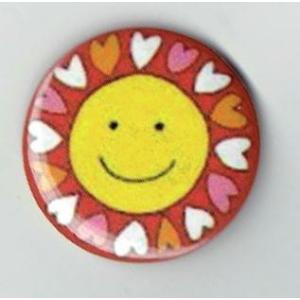 缶バッジ(花スマイル)の商品画像
