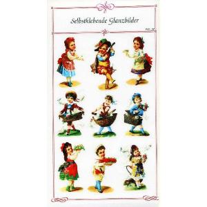 ヨーロピアンデコシール（小鳥と子供　）