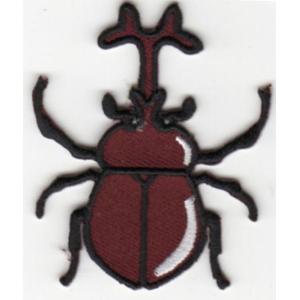 カブトムシ クワガタ アイロン接着のお名前ネームワッペン : 刺繍