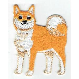 刺繍アイロンワッペン犬（しばいぬ/柴犬）