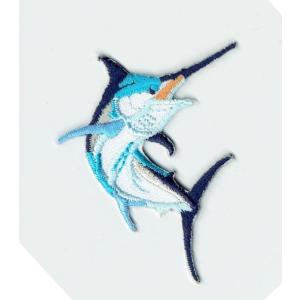 刺繍アイロンワッペン魚（カジキマグロ）