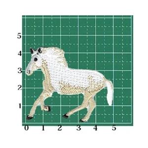 刺繍アイロンワッペン(白馬)の詳細画像1