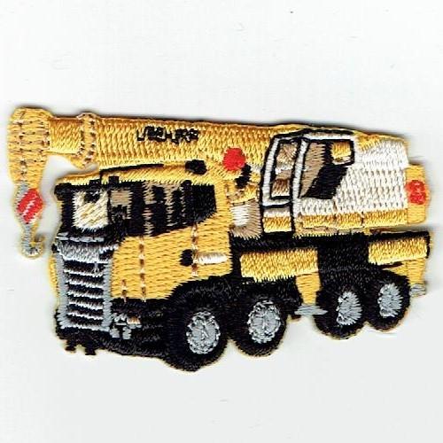 刺繍アイロンワッペン（クレーン車）