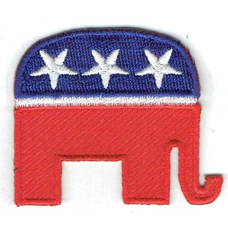 刺繍アイロンワッペン（米共和党）