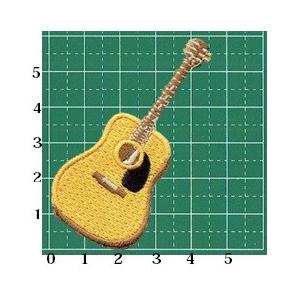 刺繍アイロンワッペン楽器(ギター(アコースティ...の詳細画像1