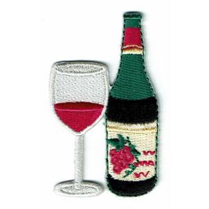 刺繍アイロンワッペン(ワイン)の商品画像