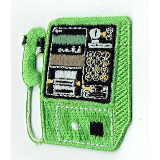 刺繍アイロンワッペン（公衆電話）