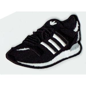 刺繍アイロンワッペン(スニーカー(黒))の商品画像