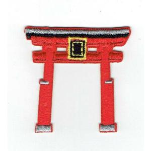 刺繍アイロンワッペン（鳥居）