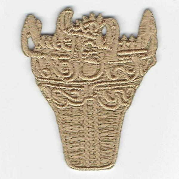 刺繍アイロンワッペン（縄文式土器）