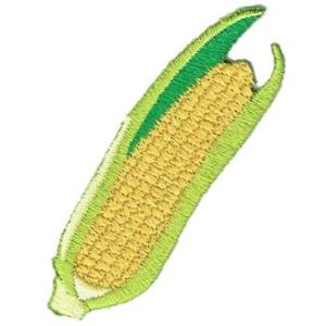 刺繍アイロンワッペン野菜（とうもろこし/トウモロコシ/コーン）