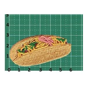 刺繍アイロンワッペン(焼きそばパン)の詳細画像1