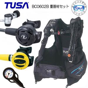 あすつく ダイビング TUSA 重器材 セット 1番  BCD BCJ0602B　レギュ　RS1103J　オクト SS20  ゲージ SCA-150 ツサ　スキューバ｜find