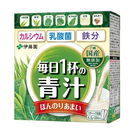 伊藤園 毎日1杯の青汁 まろやか豆乳ミックス 126g (6.3ｇ×20包) 有糖タイプ 粉末タイプ...
