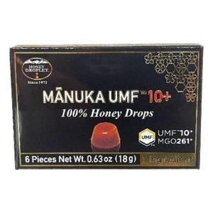 マヌカハニー　37ハニーハニードロップレット100%UMF®️15＋　10個セット ハニードロップレットUMFマヌカハニー10+1箱（6粒入り） (メール便送料