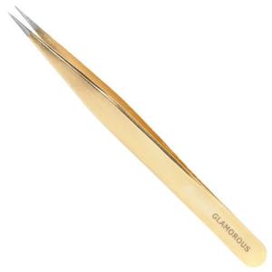 グラマラスラッシュ ツイザー ストレート型 ゴールド まつエク セルフ まつげエクステ マツエク ピンセット 毛抜き 施術用