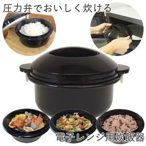 圧力弁でおいしく炊ける 電子レンジ用炊飯器 15品のレシピと計量カップ付き (送料無料) 炊飯器 日本製 電子レンジ用炊飯器 時短 ご飯 一人暮らし 高齢者 新生活