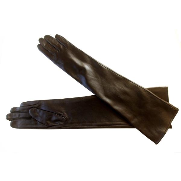 本革ラムレザー　暖かい内起毛　50cm　ロングレディースグローブ　ブラック