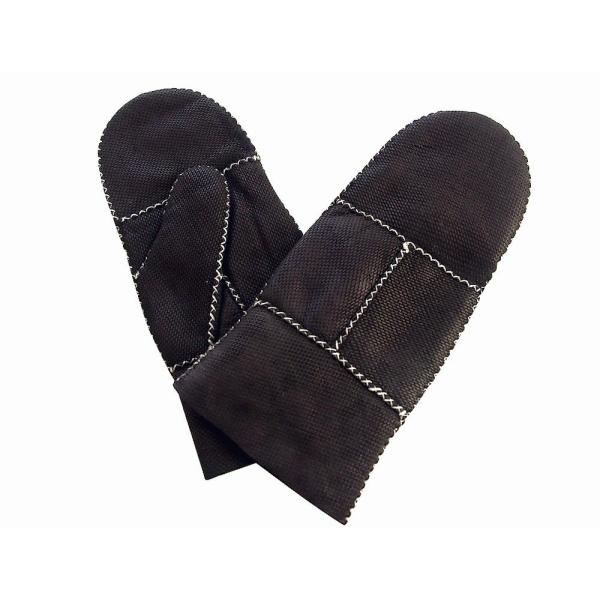 新作　本革ムートン　ブラック　レディースミトングローブ